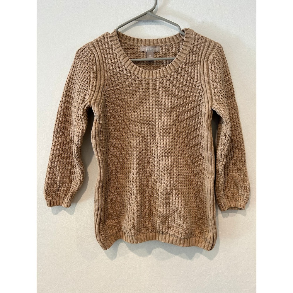 Banana Republic Beige Knit Cotton Cashmere Sweater Women's Size M